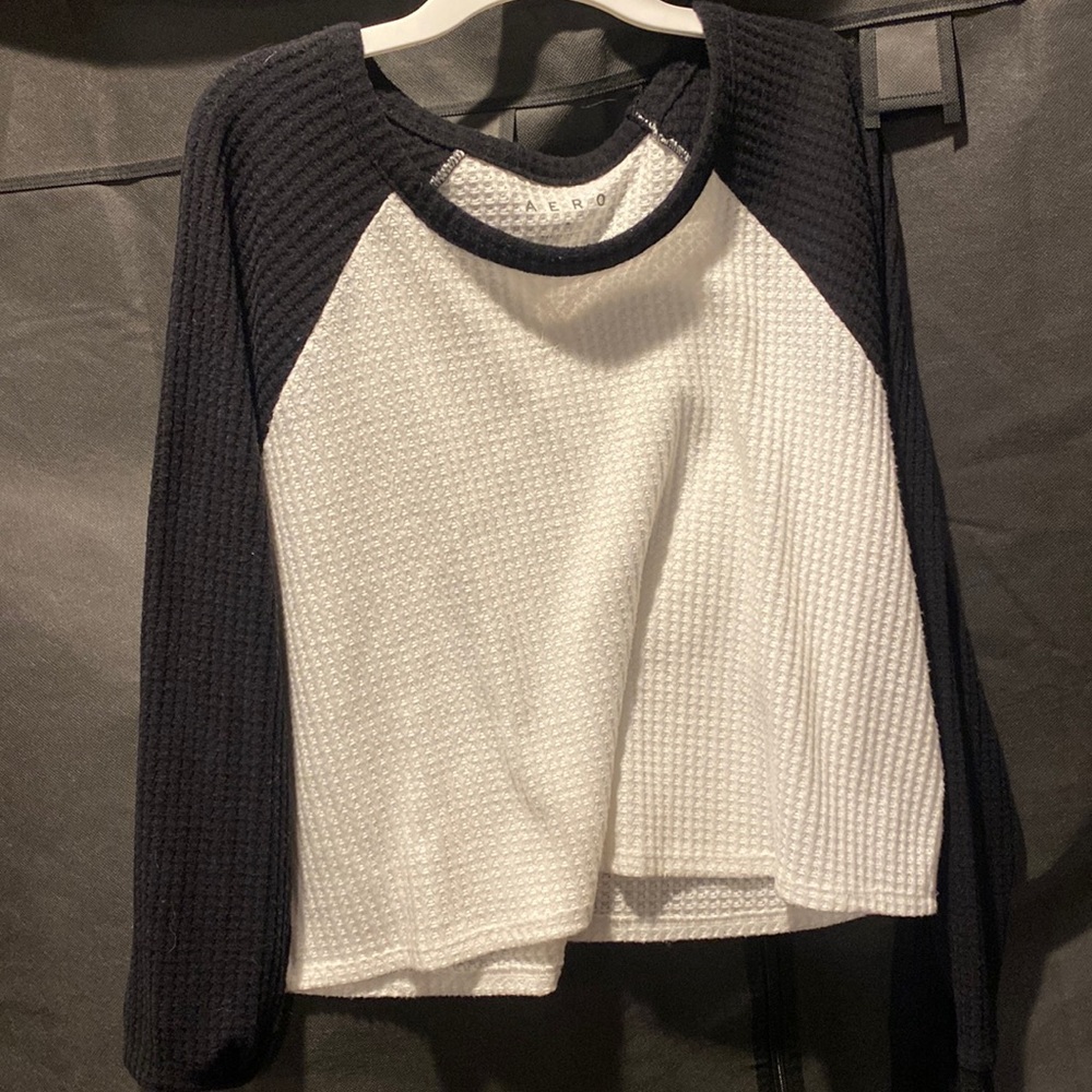 Long sleeve waffle top
